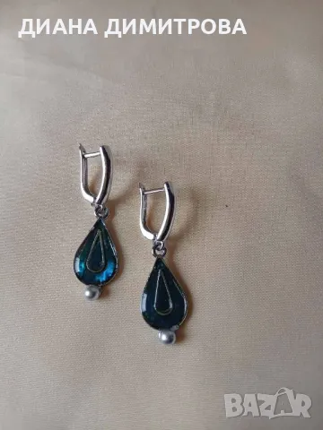 Обеци с нефрит! Подарък за жени!, снимка 4 - Обеци - 48604031