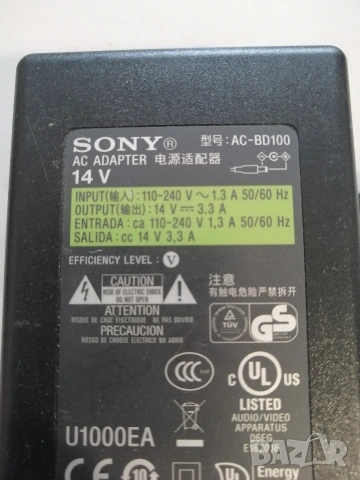Захранващ Адаптер SONY AC-BD100, снимка 3 - Плейъри, домашно кино, прожектори - 53763086
