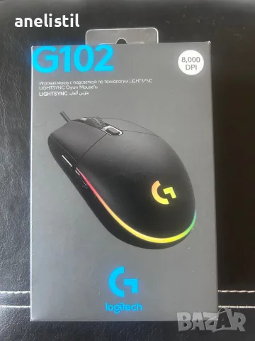 Геймърска мишка Logitech G102 LIGHTSYNC RGB – 8000 DPI, с кутия, снимка 5 - Клавиатури и мишки - 55863235