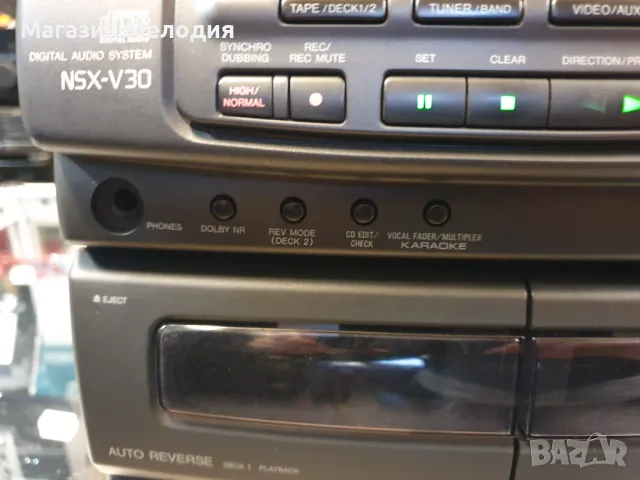 Аудиосистема AIWA NSX-V30 / Може да се ползва за усилвател с радио, диск, aux и два микрофони входа., снимка 11 - Ресийвъри, усилватели, смесителни пултове - 47866739