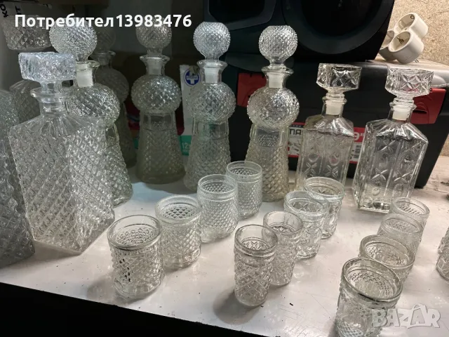 Гарафа с чаши. Ретро бутилки/шишета за алкохол, снимка 9 - Сервизи - 45768944