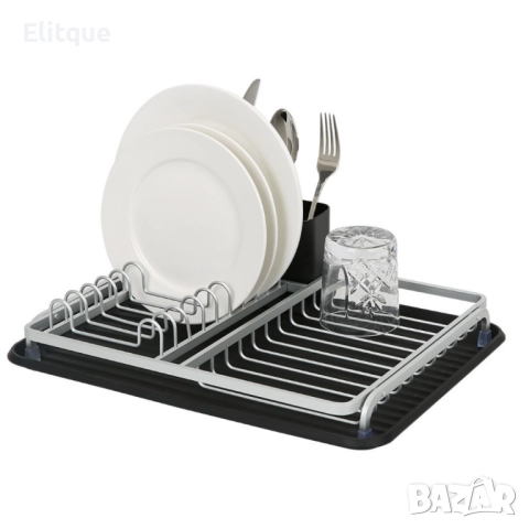 Сушилник за съдове Luigi Ferrero 43x32x12cm, сребрист, снимка 6 - Други стоки за дома - 52832333