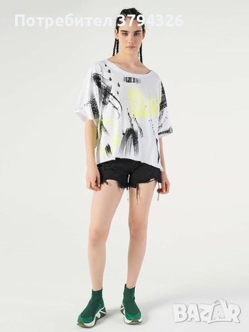 Дамска памучена тениска"Пролет-лято" PUNKQUEEN , снимка 2 - Тениски - 41698986