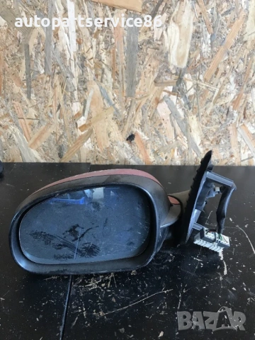 Ляво странично огледало в бордо червен цвят за Peugeot 406 (2001) 015001