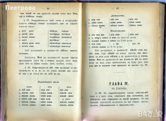 Изключително рядка книга „Граматика на старобългарски език по всичкото му развитие”-1884 год., снимка 4 - Българска литература - 35708648
