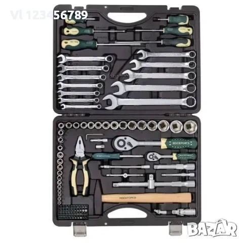 Комплект гедоре 1/2″& 1/4″, 110 части ROCKFORCE, снимка 3 - Гедорета - 53836349