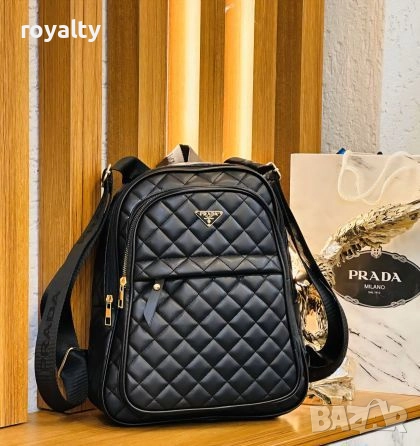 Prad🅰️ Черна Дамска Кожена Раница 