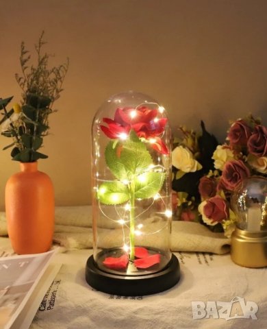 Вечна роза в луксозна стъкленица за подарък , снимка 2 - Други - 41737023