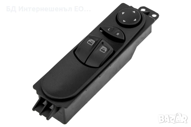 6395450913  Бутон ключ за стъкла, Mercedes, Vito Viano W639, Без прибиране, Черен
