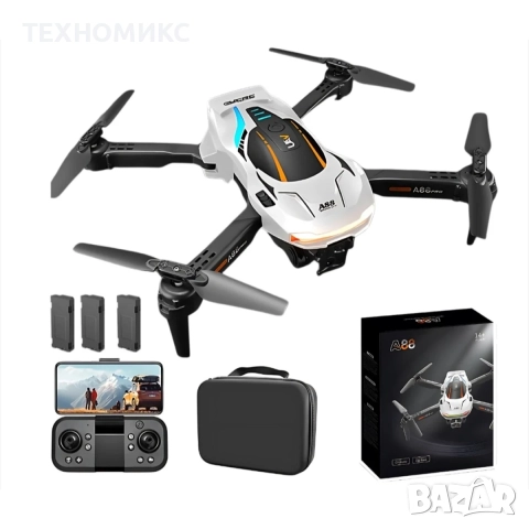 Дрон A88 PRO, модел Състезателен , сгъваем с двойна 1080P камера, снимка 8 - Камери - 51493518