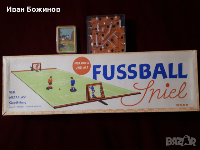Стара соц игра ФУТБОЛ от ГДР / DDR.+ 2 игри с топче., снимка 2 - Колекции - 36299759