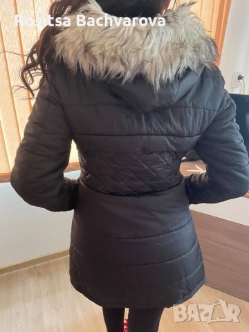 Черно шушляково яке, размер Л, снимка 10 - Якета - 38896048
