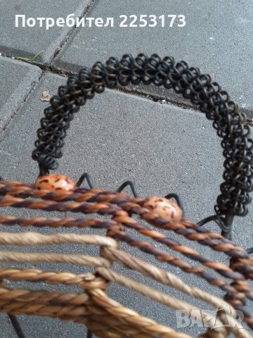 Метален панер с украса, снимка 4 - Декорация за дома - 42270546