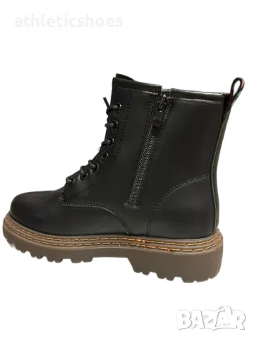 Дамски черни боти с грайферна подметка-213, снимка 2 - Дамски боти - 30895980