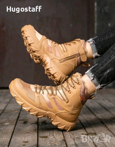 Нови мъжки кубинки каки камуфлажни непромокаеми ботуши тактически работни обувки 44/45/46, снимка 2 - Маратонки - 53179516