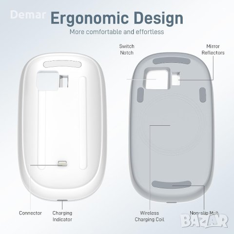 Безжично зареждане за мишка Apple Magic Mouse, снимка 6 - Клавиатури и мишки - 41717661