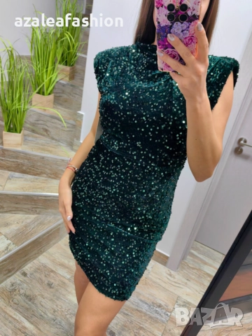 Рокля с пайети, снимка 5 - Рокли - 52710936