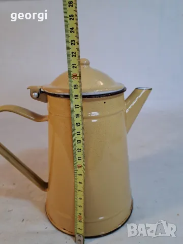 стар емайлиран чайник    16/3, снимка 5 - Антикварни и старинни предмети - 48977515