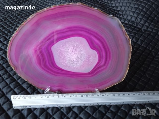 Голяма плочка от естествен ахат,скъпоценен камък за хармония и дълголетие,Родопи,Родопис,, снимка 2 - Декорация за дома - 52267021