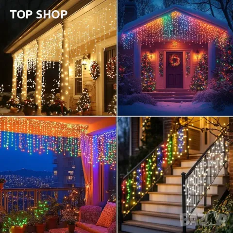 Коледни светлини GCMacau за открито 15+5M, 506 LED, 8 режима, снимка 6 - Лед осветление - 49731163