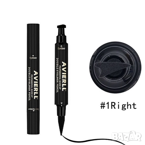 Двойна очна линия-писалка с дълготраен ефект и водоустойчивост