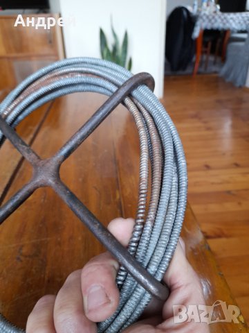 Стара пружина,уред за отпушване на канал, снимка 3 - Антикварни и старинни предмети - 34319410