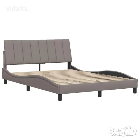 vidaXL Рамка за легло без матрак Hanko, таупе, 140x190 см плат, снимка 7 - Спални и легла - 56146999
