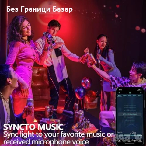 Нова Външна LED лента 5m IP68 USB 5V музикален режим таймер APP RF, снимка 4 - Лед осветление - 53531238