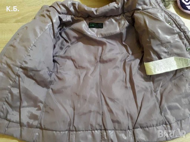Зимно яке ,,BENETTON" с гъши пух + подарък шапчица, снимка 4 - Бебешки якета и елеци - 34317198