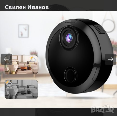 HDQ15 WiFi Мини интелигентна камера за видеонаблюдение / Цвят: черен; Материал: пластмаса; Размери: 