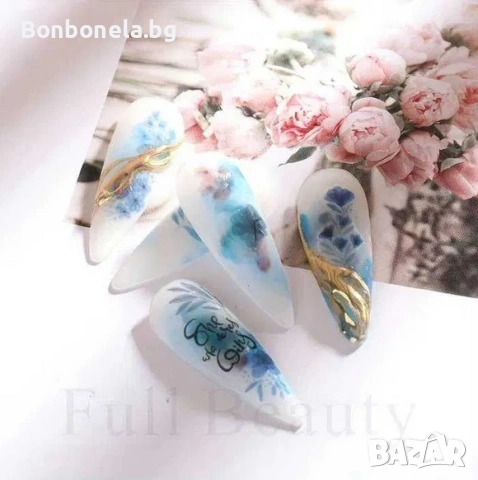 Водни стикери за нокти / Водни лепенки за нокти, снимка 5 - Продукти за маникюр - 53032872