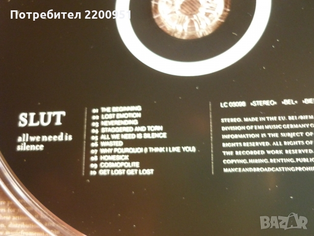 SLUT, снимка 4 - CD дискове - 36049588