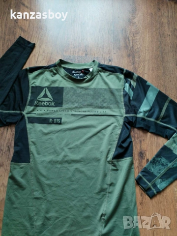 Reebok ONE Series ACTIVChill LS Compression - мъжка фитнес блуза Л, снимка 4 - Блузи - 53564807