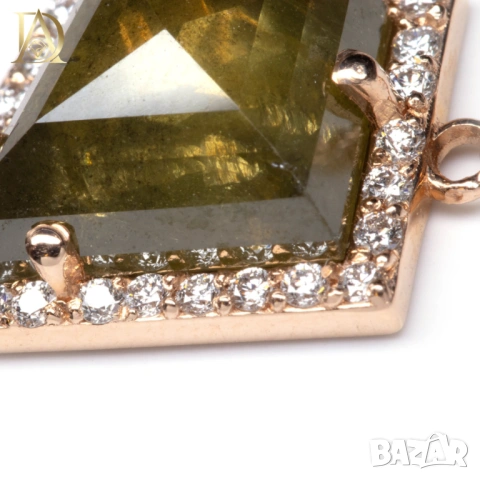 Ново Златно Колие с 3.70кт Естествен Диамант и 0.25кт Естествени Диаманти, снимка 7 - Колиета, медальони, синджири - 53370660