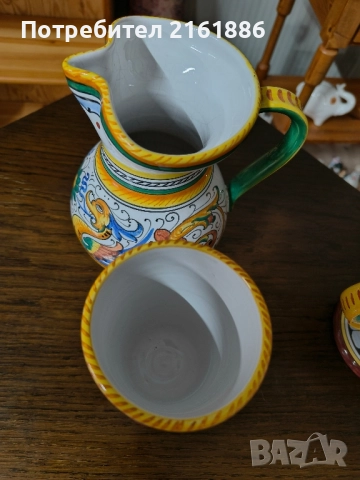 Уникален ръчно рисуван комплект керамика , снимка 8 - Декорация за дома - 51675275