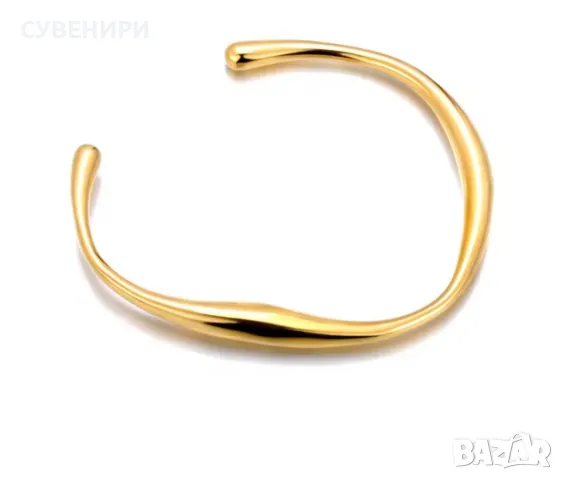 Гривни от медицинска стомана в златисто и сребристо , снимка 2 - Гривни - 49687327