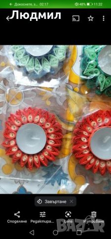 Квилинг свещници, ръчно изработени , снимка 3 - Декорация за дома - 35934031