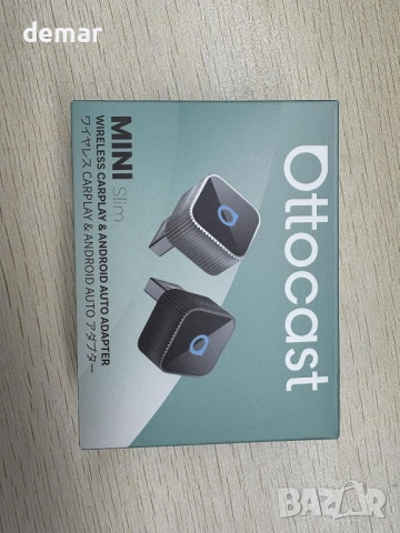 OTTOCAST MINI 3.0 Slim 2025 подобрен безжичен CarPlay адаптер, 2-в-1 за iPhone и Android Auto, снимка 10 - Аксесоари и консумативи - 52130163