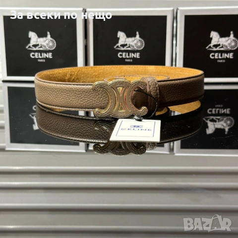 Celine Унисекс Колан Естествена Кожа С Кутия🔝Дамски Колан🔝Мъжки Колан - Различни Цветове Код SK454, снимка 2 - Колани - 53059481
