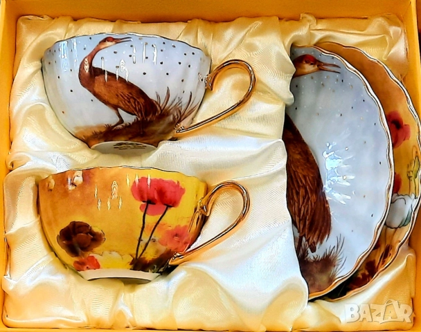 Чаши и комплекти за кафе от костен порцелан 🤩Черен Петък, Порцелан Y o L i S a до - 50 % , снимка 3 - Сервизи - 28394633