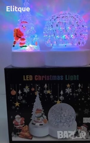 Коледна LED лампа с декоративни орнаменти