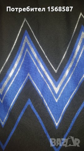 Рокля черно,синьо и сребристо на фирма Ники стил  L , снимка 2 - Рокли - 34571858
