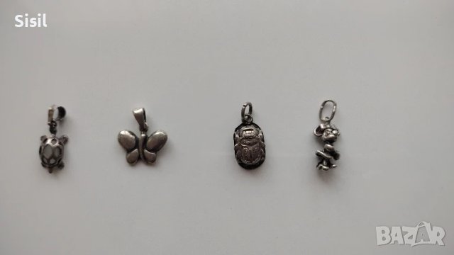 сребърни висулки за колие,пръстени обеца за пъп, снимка 2 - Колиета, медальони, синджири - 51367234