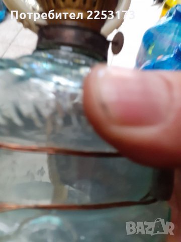 Стара лампа с бяло стъкло и фитил, снимка 4 - Декорация за дома - 34551480