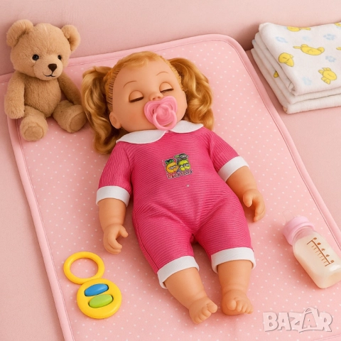 Кукла бебе с биберон – 25 см звук и забавление, снимка 4 - Кукли - 52032665