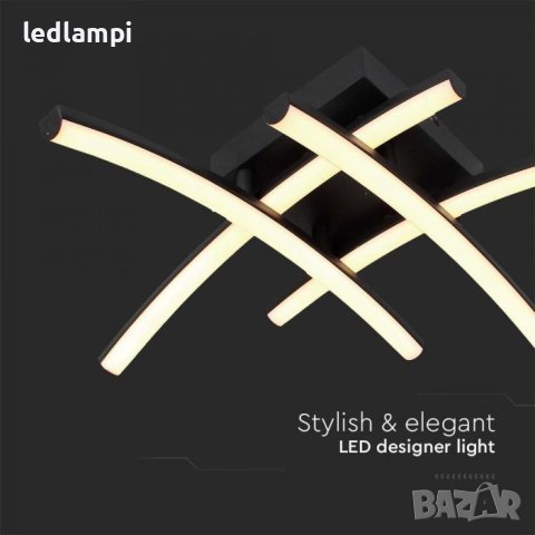 LED Плафониера 24W Черна Топло Бяла Светлина, снимка 2 - Лампи за таван - 41185877