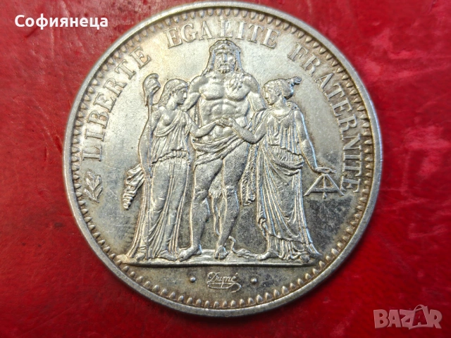 Франция 10 франка 1965 сребърна монета, снимка 2 - Нумизматика и бонистика - 53647645