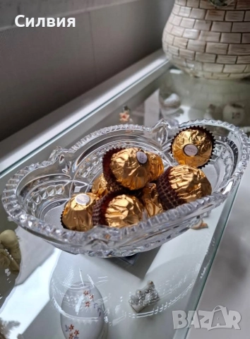 Кристална купа, снимка 2 - Декорация за дома - 52680142