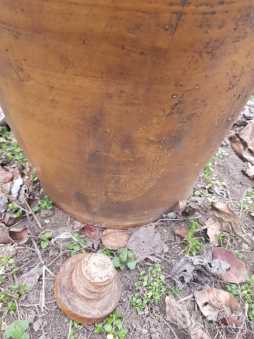 Голям стар керамичен оцетник, снимка 5 - Колекции - 35707508