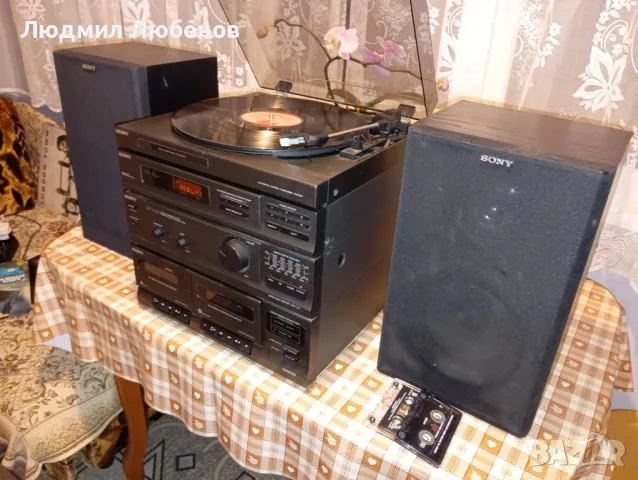 Уредба с грамофон Sony комплект с колони, снимка 5 - Аудиосистеми - 49350217